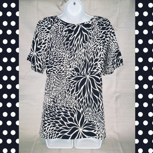 WORTHINGTON black & white blouse - Picture 3 of 3